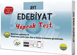 Pano Yayınevi AYT Edebiyat Yaprak Testleri Kutulu Dökme Test 5x32 Adet - İlgi Tuzkaya kitap kapağı