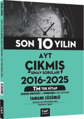 AYT TM Tek Kitap Son 10 Yılın Çıkmış Soruları 2016 2025 - Komisyon kitap kapağı