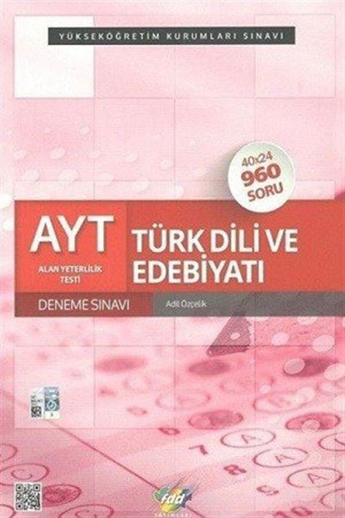 AYT Türk Dili ve Edebiyatı 40x24 Deneme Sınavı - Adil Özçelik kitap kapağı