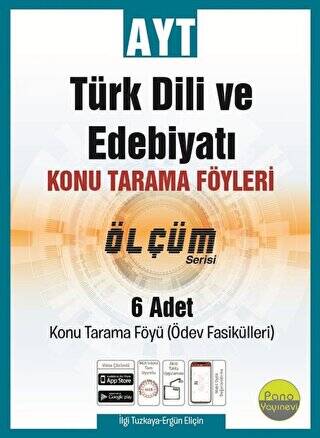 Pano Yayınevi AYT Türk Dili ve Edebiyatı Konu Tarama Föyleri Ölçüm Serisi 6 Fasikül - Kolektif kitap kapağı