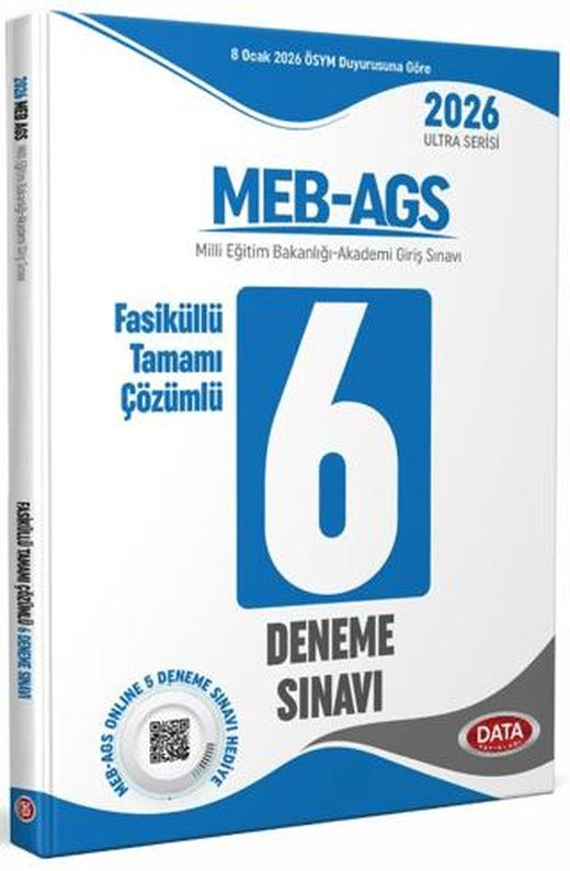 2026 MEB-AGS Fasiküllü Tamamı Çözümlü 6 Deneme Sınavı | Data Yayınları (Ciltsiz)