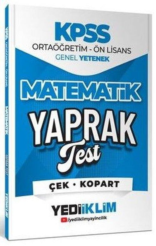 2026 KPSS Ortaöğretim - Önlisans Matematik Çek Kopart Yaprak Test | Yediiklim Yayınları (İnce Kapak)