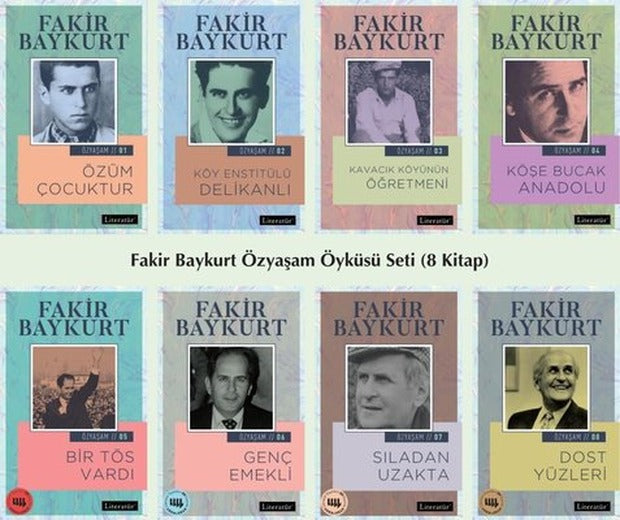 Fakir Baykurt Özyaşam Öyküsü Seti-8 Kitap Takım | Literatür Yayıncılık (İnce Kapak)
