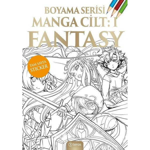 Manga Boyama Cilt 1 - Fantasy | Teras Kitap (İnce Kapak)