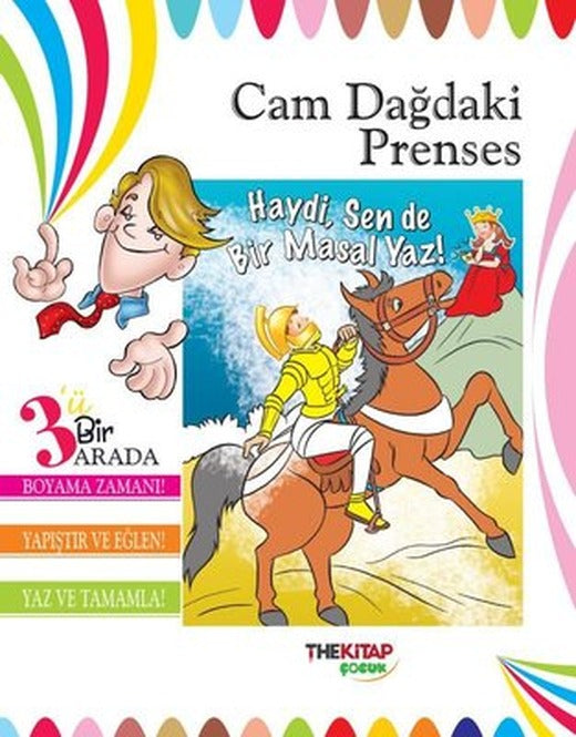 Cam Dağdaki Prenses - 3'ü Birarada Etkinlik Kitabı | The Çocuk (İnce Kapak)