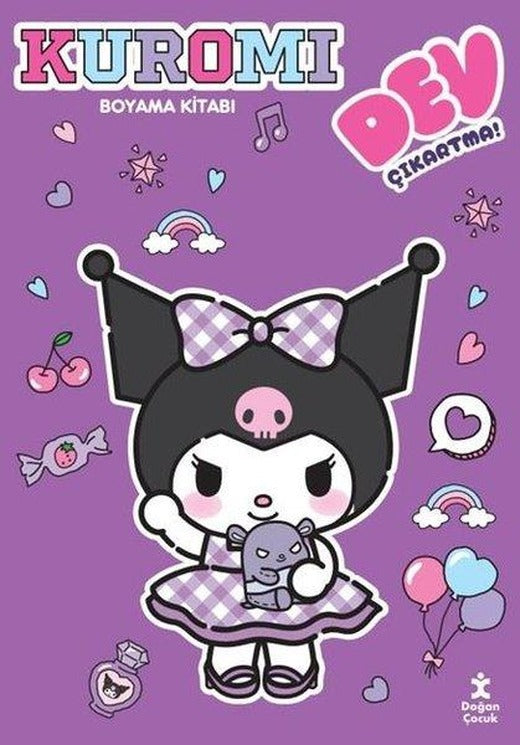 Kuromi - Dev Çıkartmalı Boyama Kitabı | Doğan Çocuk (İnce Kapak)