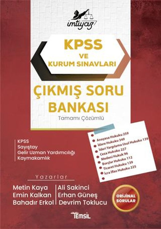 İmtiyaz KPSS ve Kurum Sınavları Çıkmış Soru Bankası | Temsil Kitap (Ciltsiz)