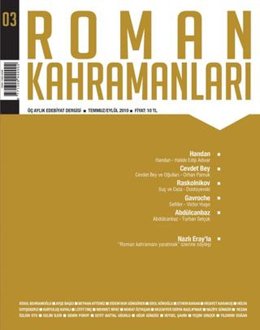 Roman Kahramanları Sayı: 3 Temmuz-Eylül 2010 | Roman Kahramanları Dergisi (Ciltsiz)