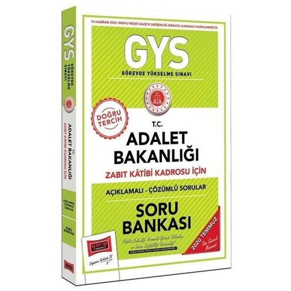 GYS T.C. Adalet Bakanlığı Zabıt Katibi Kadrosu İçin Açıklamalı Soru Bankası | Yargı Yayınları (İnce Kapak)