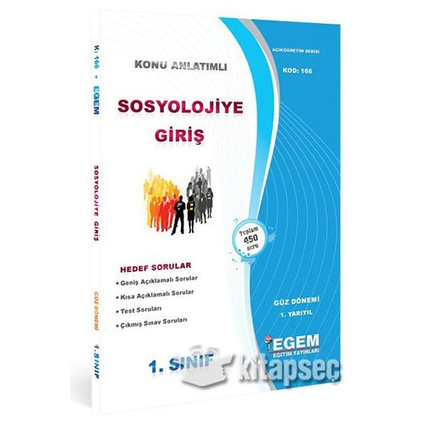 1. Sınıf 1. Yarıyıl Sosyolojiye Giriş Konu Anlatımlı Soru Bankası - Kod 166