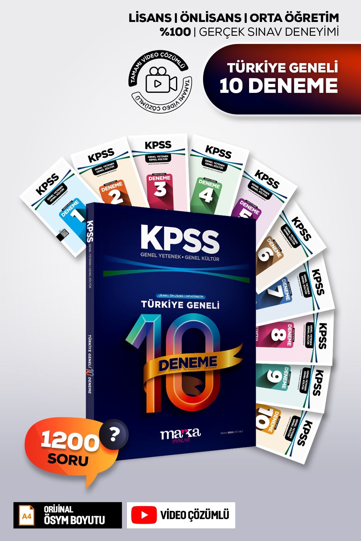 KPSS Genel Yetenek Genel Kültür Türkiye Geneli 10 Deneme