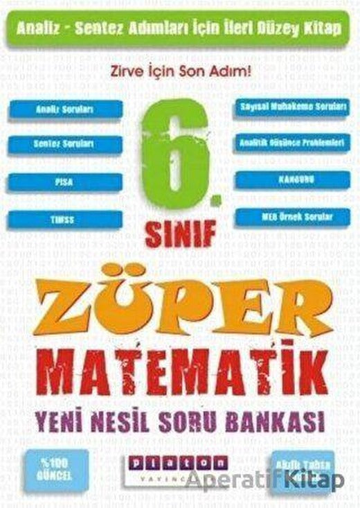 6. Sınıf Züper Matematik Yeni Nesil Soru Bankası - Platon Yayıncılık