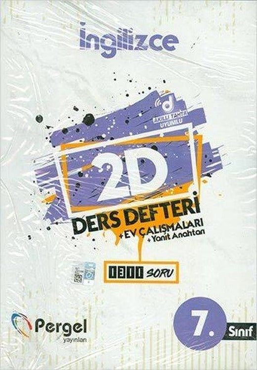 7.Sınıf İngilizce 2D Ders Defteri | Pergel (İnce Kapak)