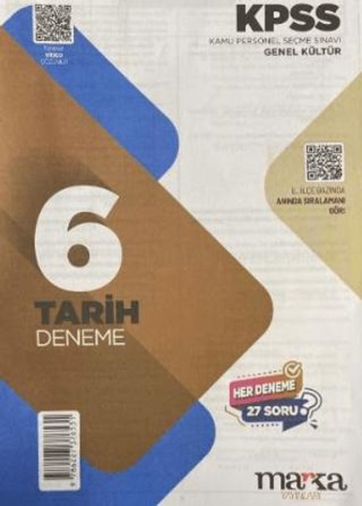 2025 KPSS Tarih 6x27 Deneme Tamamı Video Çözümlü
