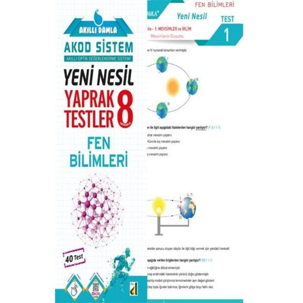 8.Sınıf Fen Bilimleri Yeni Nesil Yaprak Testler | Damla Yayınevi (İnce Kapak)