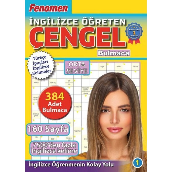 Fenomen İngilizce Öğreten Çengel Bulmaca Orta Seviye 1 | Maxi Yayıncılık (İnce Kapak)