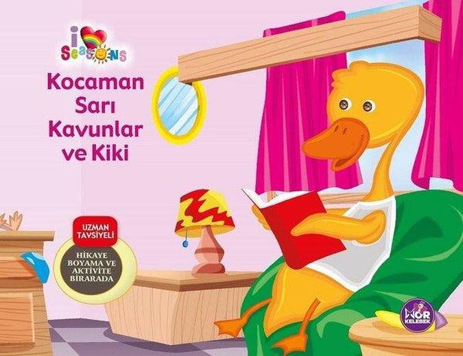 Kocaman Sarı Kavunlar ve Kiki - Hikaye Boyama ve Aktivite Bir Arada | Mor Kelebek (İnce Kapak)