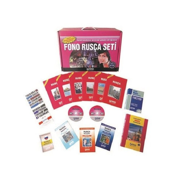 Fono Rusça Seti (15 Kitap + 6 Cd) | Fono Yayınları
