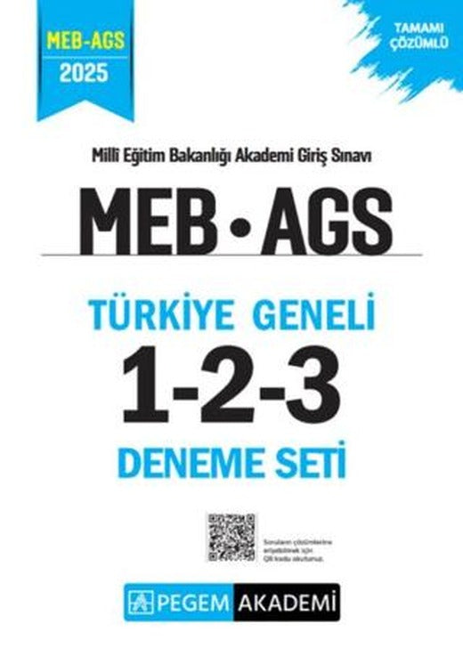 2025 MEB AGS Tamamı Çözümlü Türkiye Geneli 1-2-3 (3'lü Deneme Seti) | Pegem Akademi Yayıncılık (Ciltsiz)