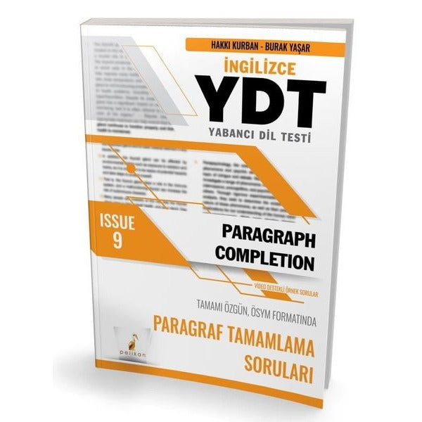 YDT İngilizce Paragraph Completion Issue 9 | Pelikan Yayınları (İnce Kapak)
