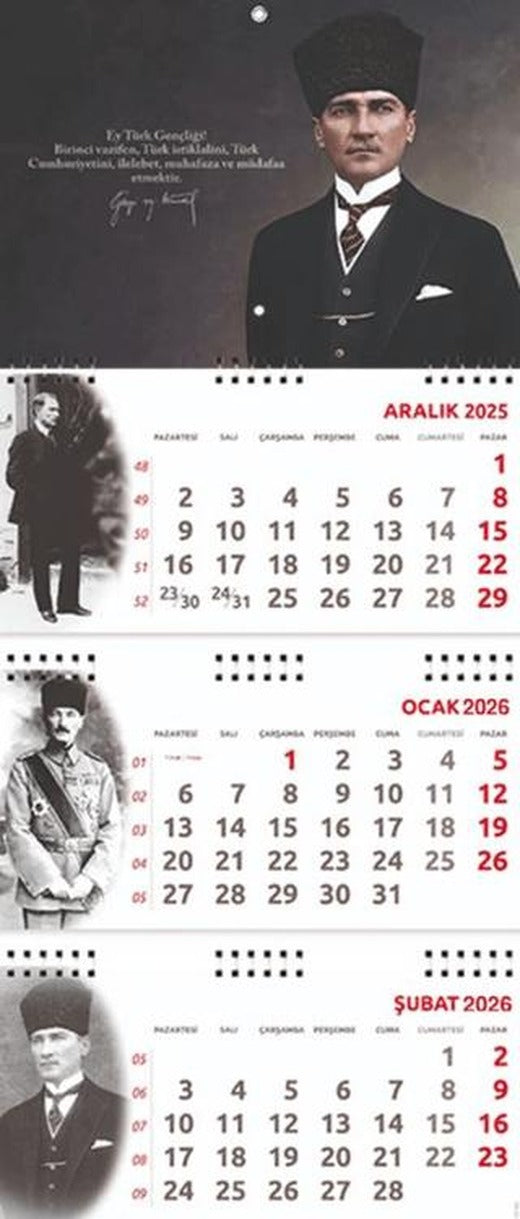 2026 Atatürk Gemici Duvar Takvimi - Gazi | Halk Kitabevi (Ciltsiz)
