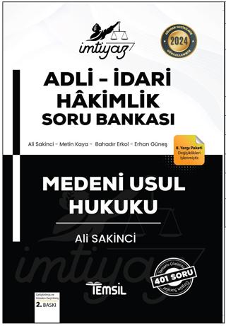 İmtiyaz Adli - İdari Hakimlik Medeni Usul Hukuku Soru Bankası | Temsil Kitap (Ciltsiz) - Resim 1