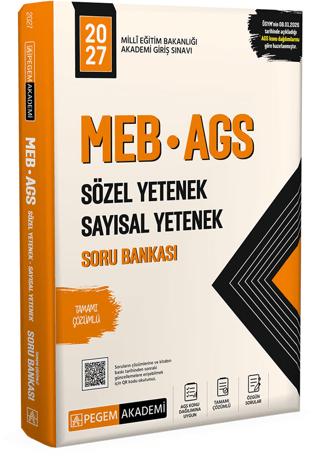 2027 MEB AGS Soru Bankası Tamamı Çözümlü Sözel Yetenek Sayısal Yetenek | Pegem Akademi Yayıncılık (Ciltsiz) - Resim 1