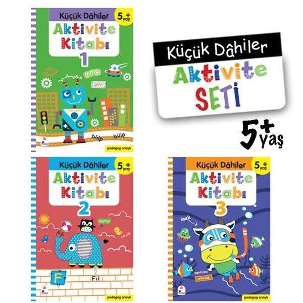 Küçük Dahiler Aktivite Seti 5+Yaş - 3 Kitap Takım | İndigo Çocuk (İnce Kapak) - Resim 1