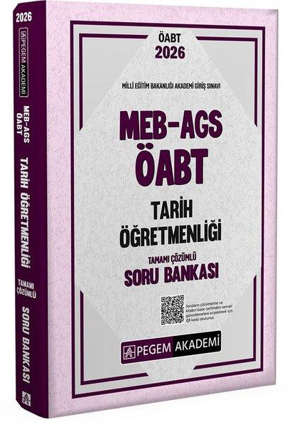 2026 MEB AGS ÖABT Tarih Öğretmenliği Tamamı Çözümlü Soru Bankası | Pegem Akademi Yayıncılık (İnce Kapak) - Resim 1