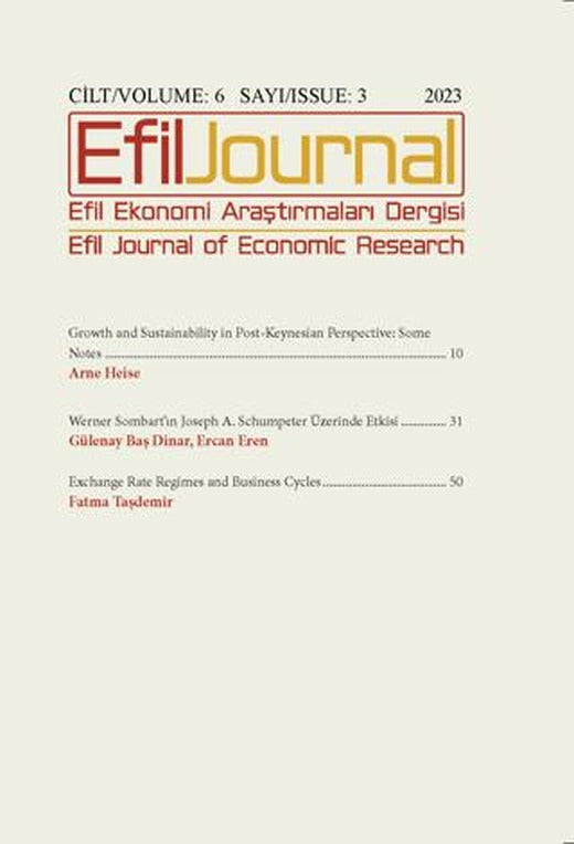 Efil Ekonomi Araştırmaları Dergisi; Cilt: 6 Sayı: 3 | Efil Journal Dergisi (Ciltsiz)