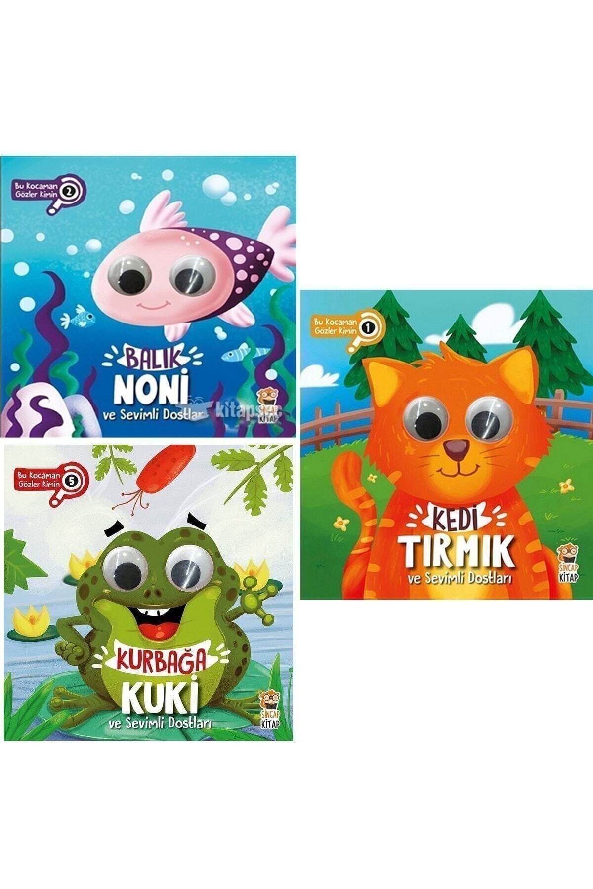 Balık Noni - Kurbağa Kuki - Kedi Tırmık Bu Kocaman Gözler Kimin Seti - kitap kapağı