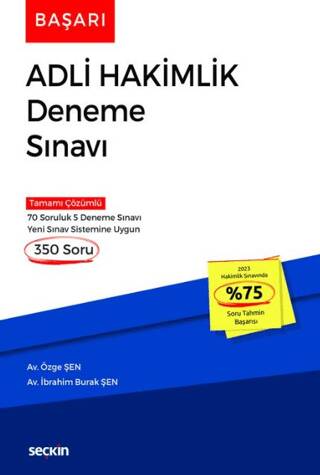 Başarı – Adli Hakimlik Deneme Sınavı - Özge Şen kitap kapağı