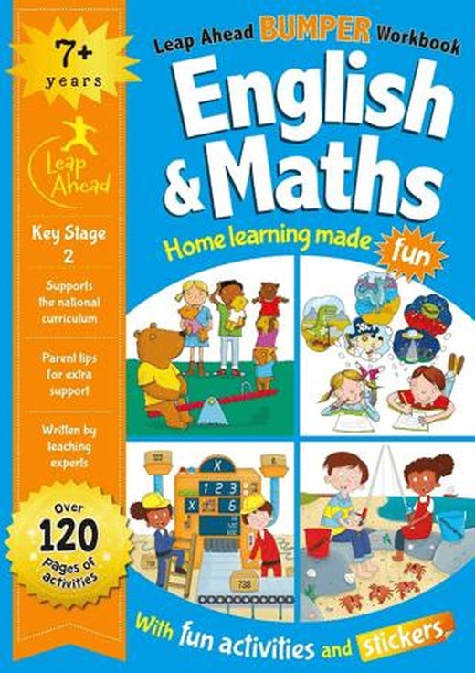 Leap Ahead Bumper Workbook: 7+ Years English and Maths | Igloo Books (Ciltsiz)