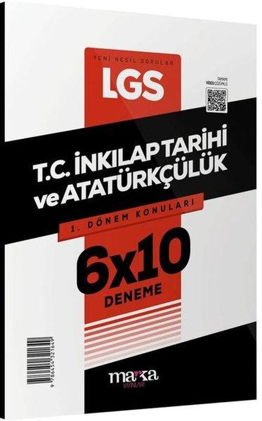 2025 LGS 1.Dönem Konuları T.C. İnkılap Tarihi ve Atatürkçülük 6 Deneme | Marka Yayınları (İnce Kapak)