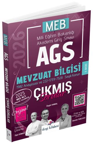2026 MEB-AGS Mevzuat Bilgisi Çıkmış Sorular Çözümlü | Dizgi Kitap (Ciltsiz) - Resim 1
