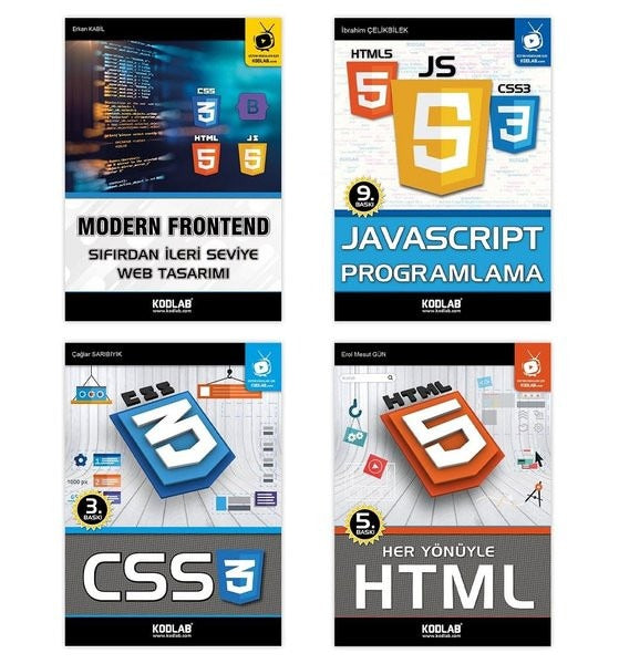 Modern Web Tasarım Seti - 4 Kitap Takım | Kodlab (İnce Kapak)