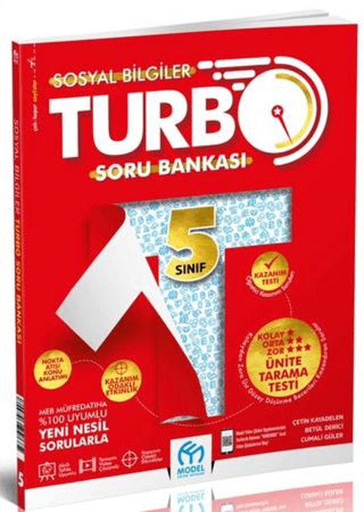 5. Sınıf Turbo Sosyal Bilgiler Soru Bankası | Model Eğitim Yayıncılık (Ciltsiz)