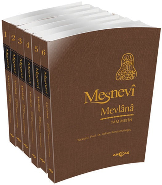 Mesnevi Tam Metin - Küçük (6 Cilt Takım) | Akçağ Yayınları (Ciltsiz)
