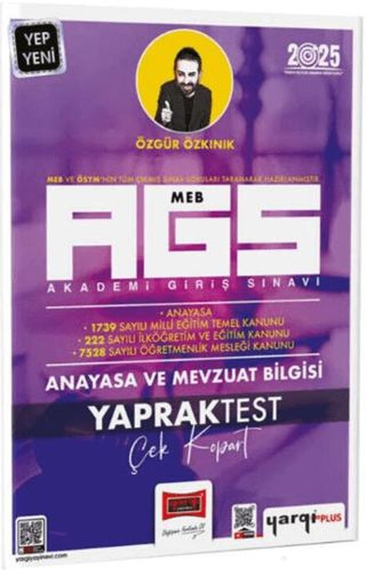 2025 MEB-AGS Anayasa ve Mevzuat Bilgisi Çek Kopart Yaprak Test | Yargı Yayınevi (Ciltsiz)