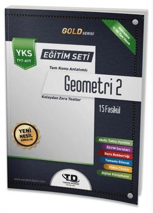 Tandem Akademi Gold Serisi Geometri 2 YKS TYT AYT 15 Fasikül Eğitim Seti