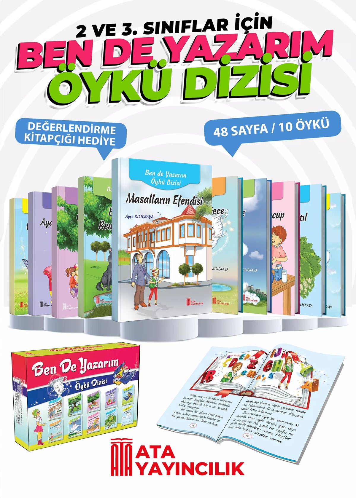 Ben de Yazarım Öykü Dizisi (2 ve 3. Sınıflar) Ata Yayıncılık - Kolektif kitap kapağı