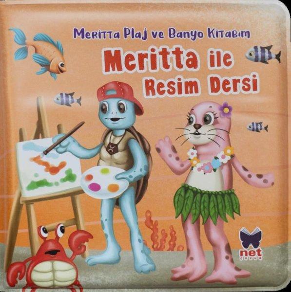 Meritta İle Resim Dersi - Meritta Plaj ve Banyo Kitabım | Net Çocuk Yayınları (İnce Kapak) - Resim 1