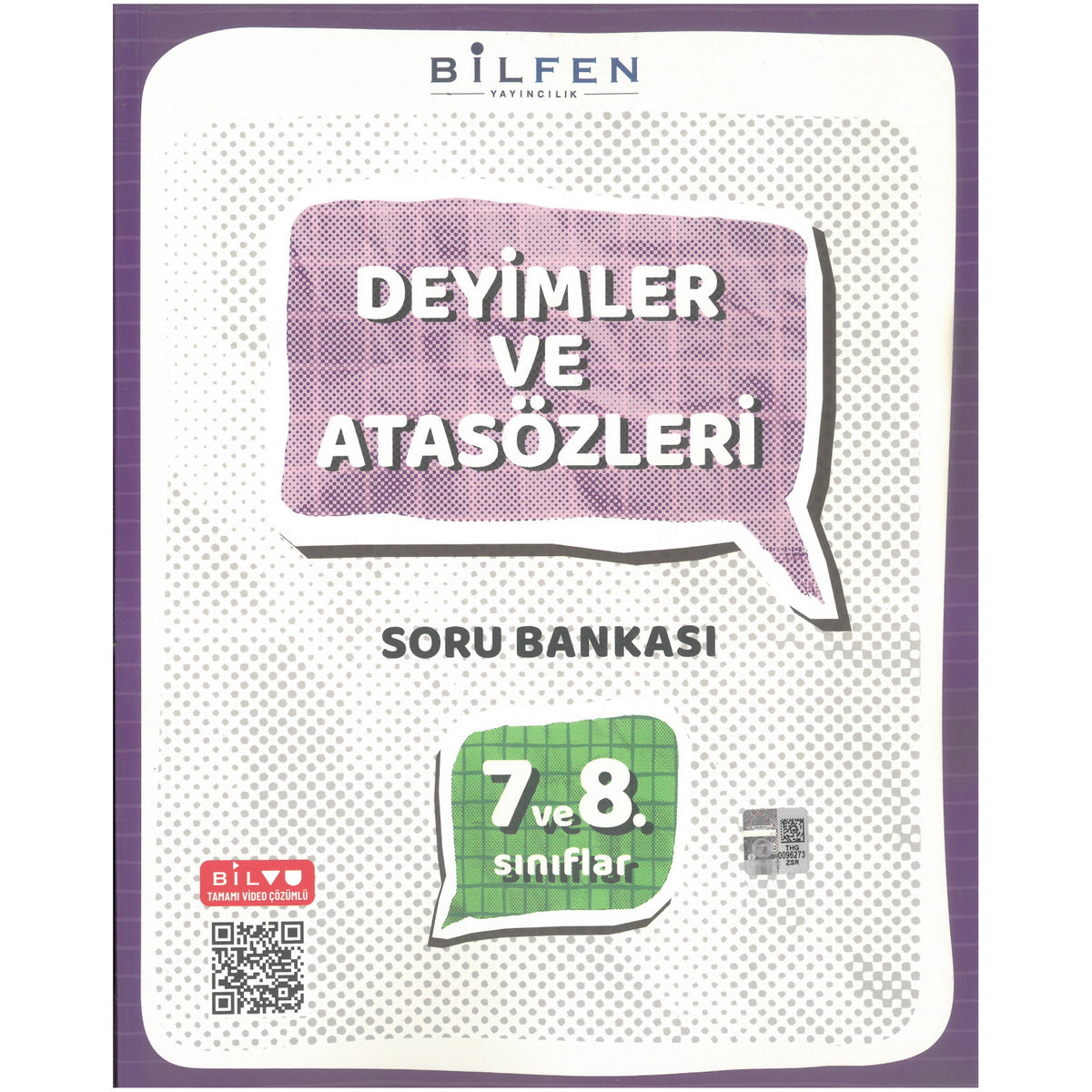 Bilfen 7 Ve 8.Sınıf Deyimler Ve Atasözleri Soru Bankası Maarif Modeli Yeni kitap kapağı
