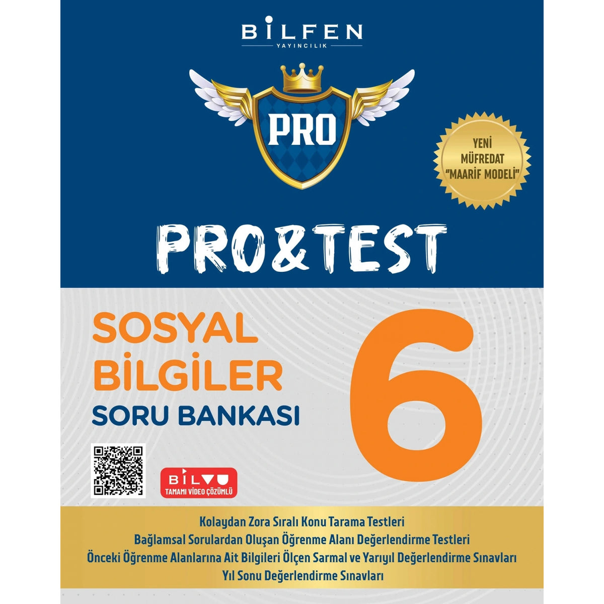 Bilfen Yayıncılık 6.Sınıf Pro&Test Sosyal Bilgiler Soru Bankası Yeni - Kolektif kitap kapağı