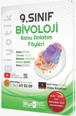 9. Sınıf Biyoloji Konu Anlatım Föyleri - Aslan Aydın kitap kapağı