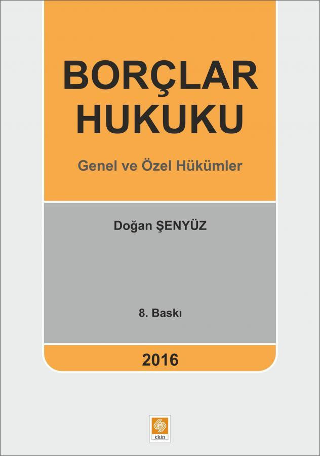 Borçlar Hukuku Doğan Şenyüz 8.Baskı kitap kapağı