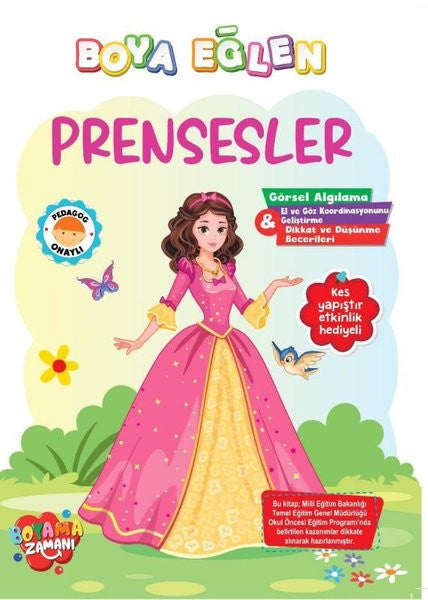 Boya Eğlen - Prensesler Kes Yapıştır Etkinlik Hediyeli - Kolektif kitap kapağı