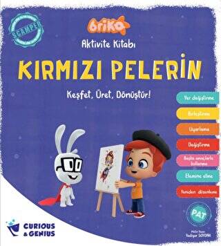 Curious&Genius Kırmızı Pelerin - Briko Aktivite Kitabı - Keşfet, Üret, Dönüştür! - Yadigar Soydan kitap kapağı