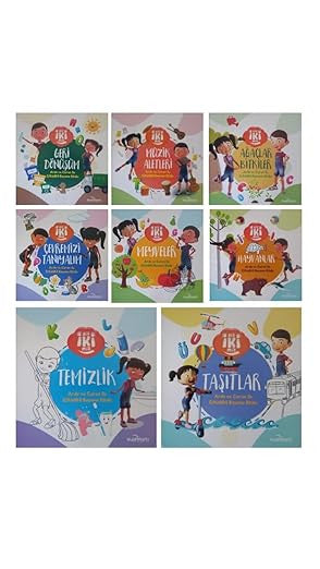 Burhan Yayınları Okul Öncesi Çocuklar İçin Etkinlikli Boyama Kitapları 8 Kitap-Arda Ve Ceren kitap kapağı