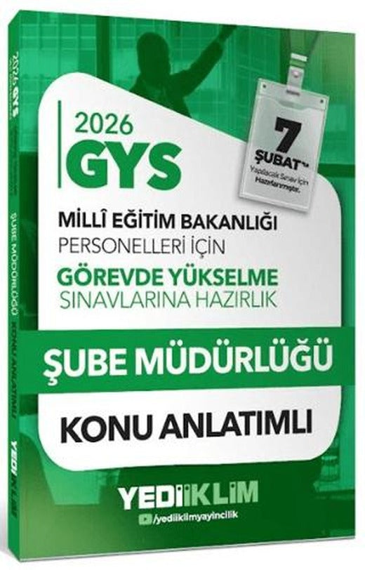 2026 MEB GYS Şube Müdürlüğü Konu Anlatımı | Yediiklim Yayınları (Ciltsiz)